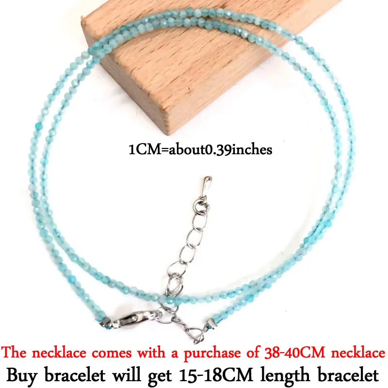 Mini -Faceted Gem Beads Necklaces For Women Natural Stone Chokers Agate garnet pearl Chain Handmade bracelet Yoga Jewelry Female