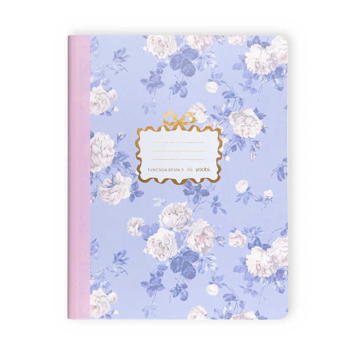 Wide Ruled Composition Notebook With Everblooming Rosette Floral Cover For School Notes And Journaling