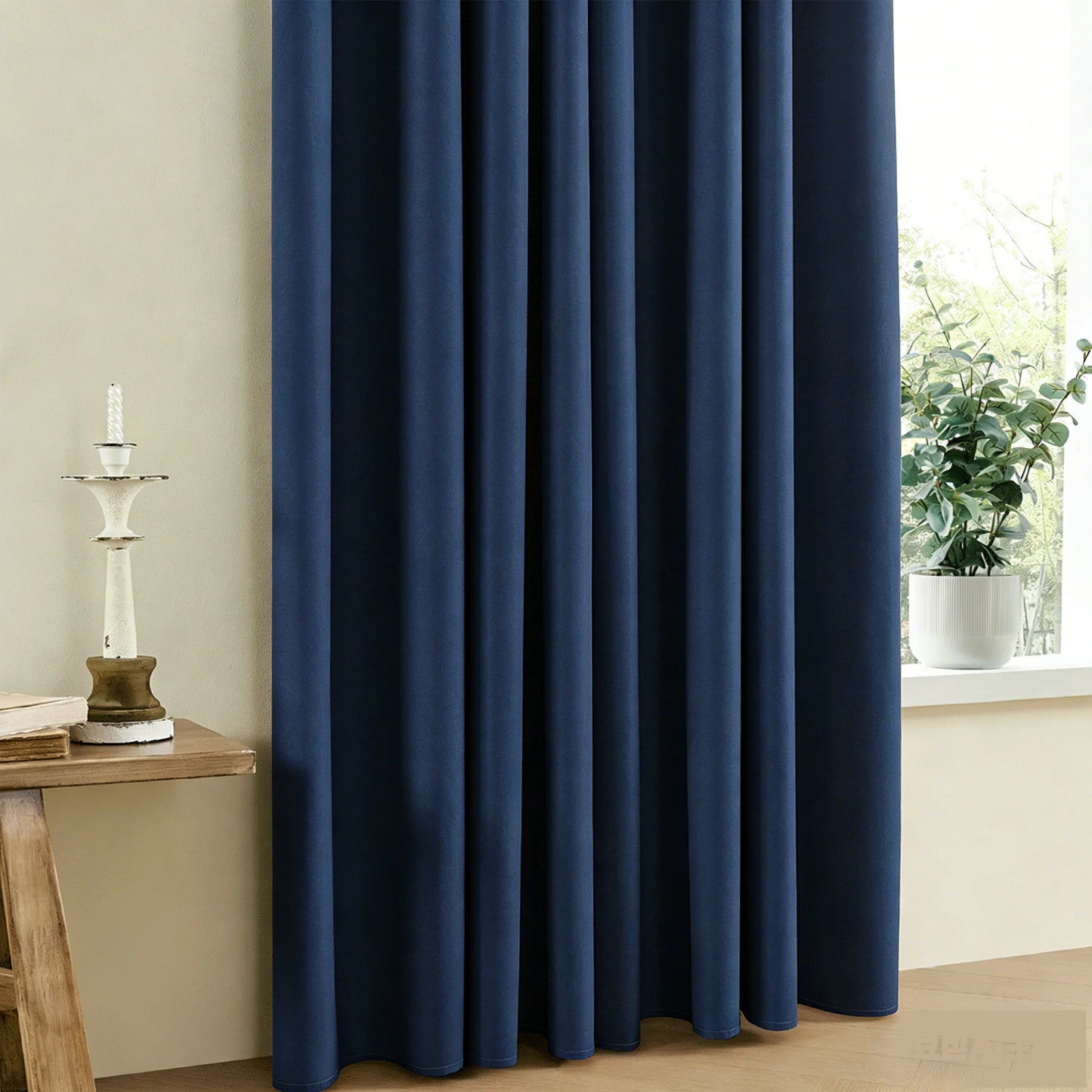 1Pcs Modern Minimalist Blackout Curtain - Heat Insulation, All-Season Universal Drapes for Bedroom  (Rod Pocket) Curtains only