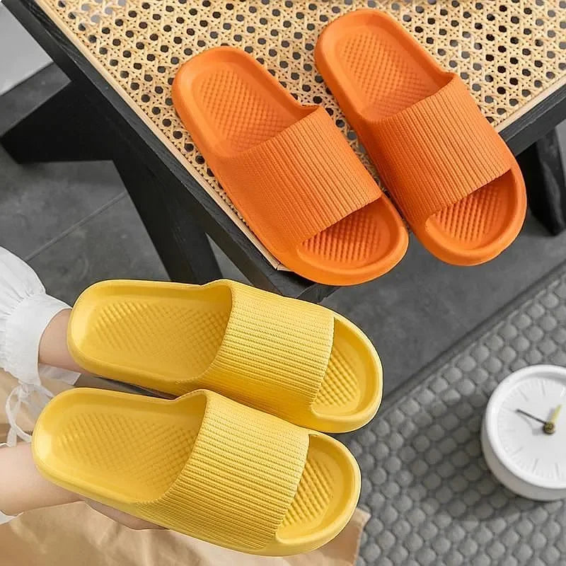Thick Platform Bathroom Slippers Women Fashion Soft Sole EVA Indoor Slides Non-slip Summer Sandals 2024