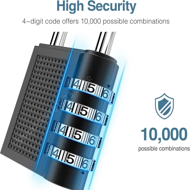 New Metal 4-digit Code Lock Outdoor Waterproof Padlock Suitcase Luggage Code Lock Home Locker Code Padlock Room Security Lock