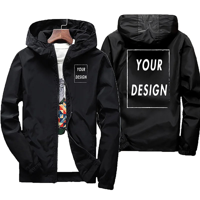 Custom Brand Logo Autumn Jacket Men Waterproof Warm Windbreaker Casual Clothing Big Size 6Xl Men Green Black Red Jacket Outdoor