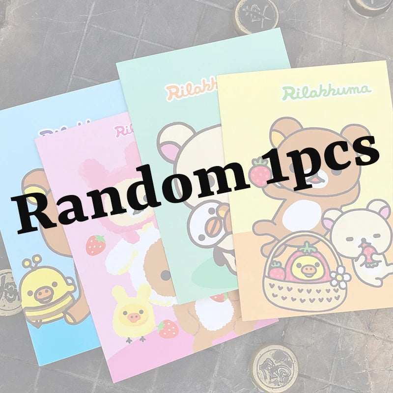 Rilakkuma A5 Notebook Kids Kawaii Relax Bear Journal Student Writing Note Notepad Planner School Office Supplies Children Gift