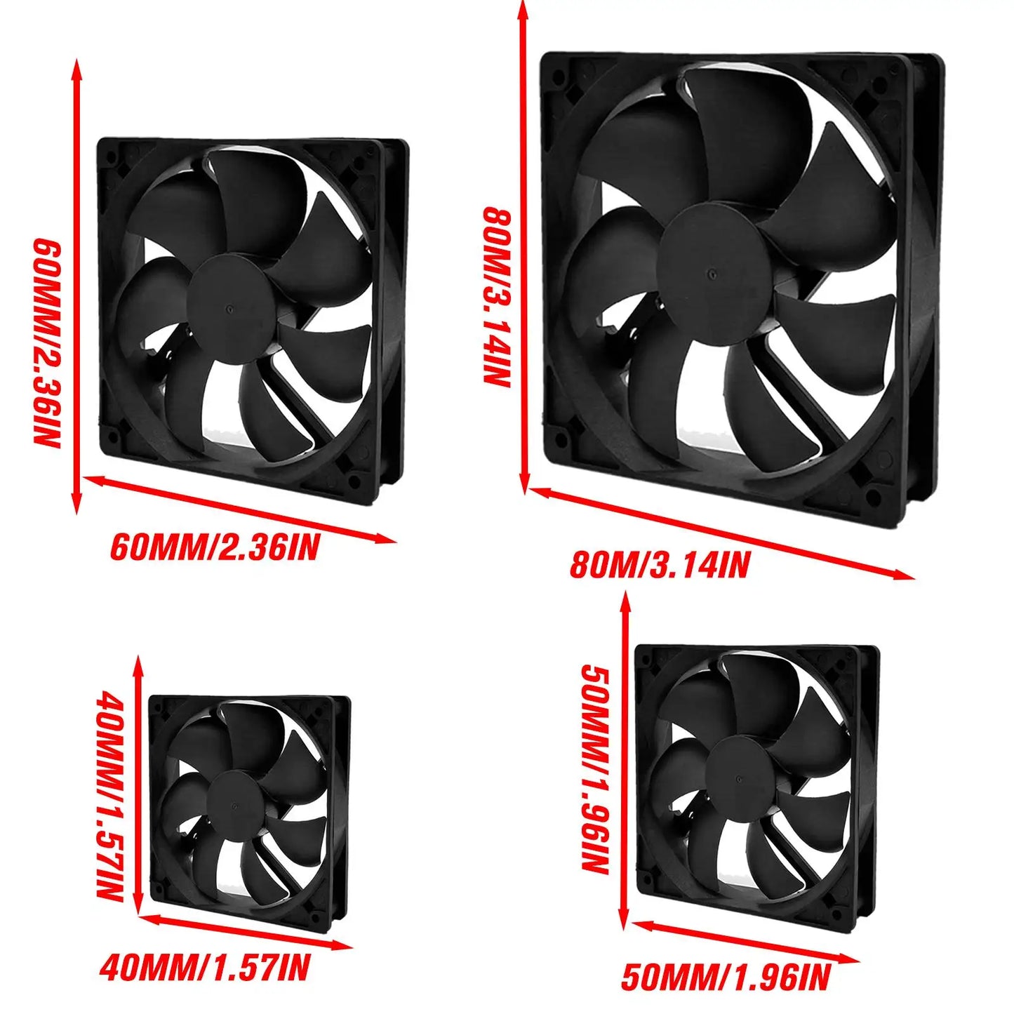 Computer Case Fast Cooler Fan Ultra Silent 4 5 6 8CM Quiet Cooling PC Cooler Fan Case Fans 5V DC Chassis Radiator