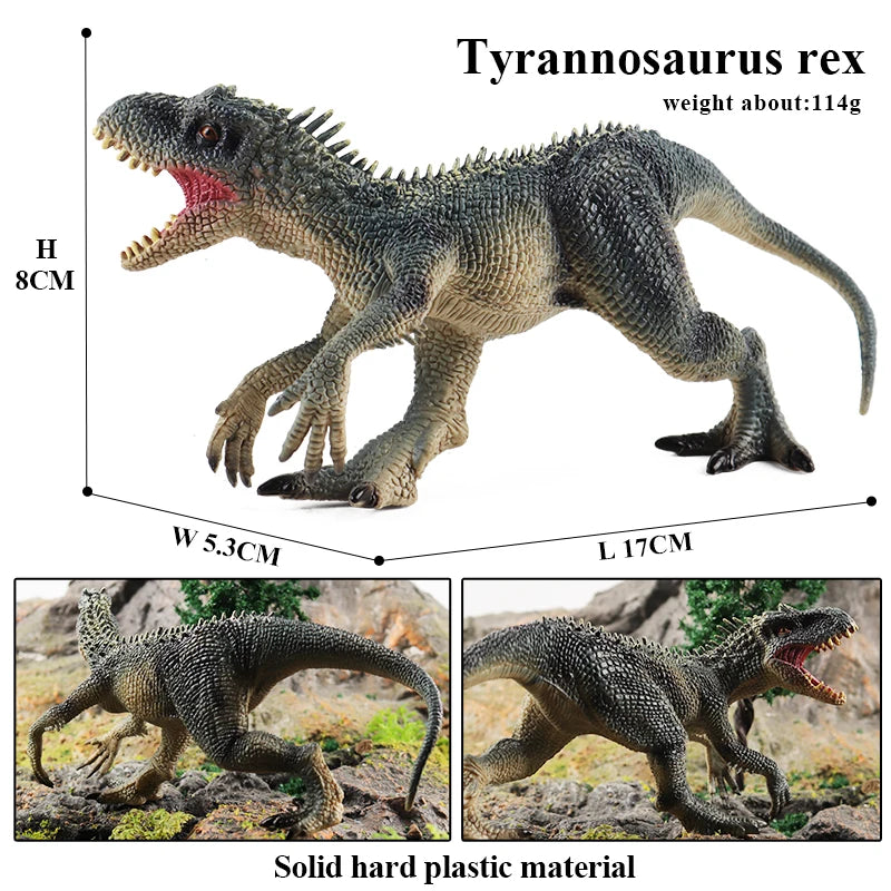 Oenux Jurassic Dinosaur Figurines T-Rex Velociraptor Spinosaurus Dilophosaurus Animal Model Action Figures Collection Kid Toy