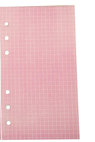 40Sheet Kawaii  A6 Loose Leaf Notebook Refill Spiral Binder Index Paper Inner Pages Line Grid Blank Agenda Stationery