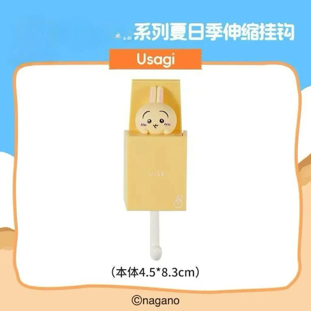 Series Summer Season Retractable Hook Minisos Cute Cartoon Hachiwera Usagi Chii Prompt Goods Nagano Home Essentials