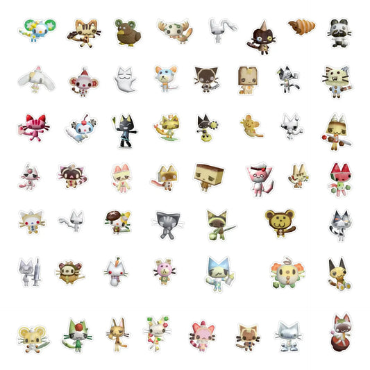 50PCS Cartoon Kawaii Inoue Toro Funny Cute Cat Graffiti Sticker Decorative Scrapbook Laptop Luggage Decal Kids Toy Gift