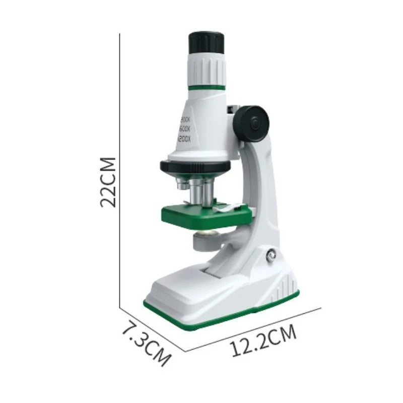Kids Microscope Kit 200X-1200x Portable loupe Biological Science Stem Toy School Educational Pocket Microscope with LED Light