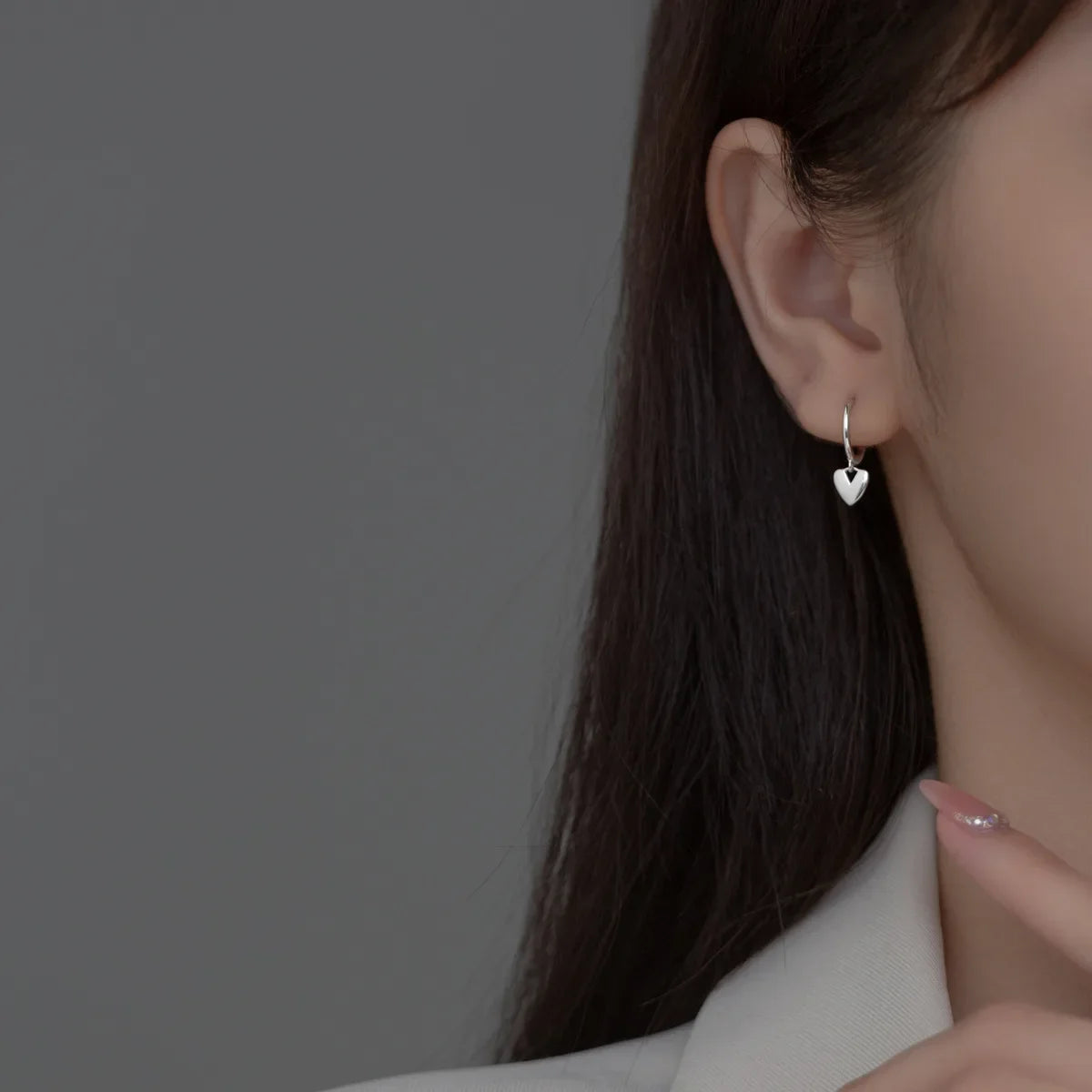 S925 Sterling Silver Smooth Heart Clip Earrings For Women Kids 14K Gold Plated Ear Wedding Party Jewelry Gift Female Pendientes