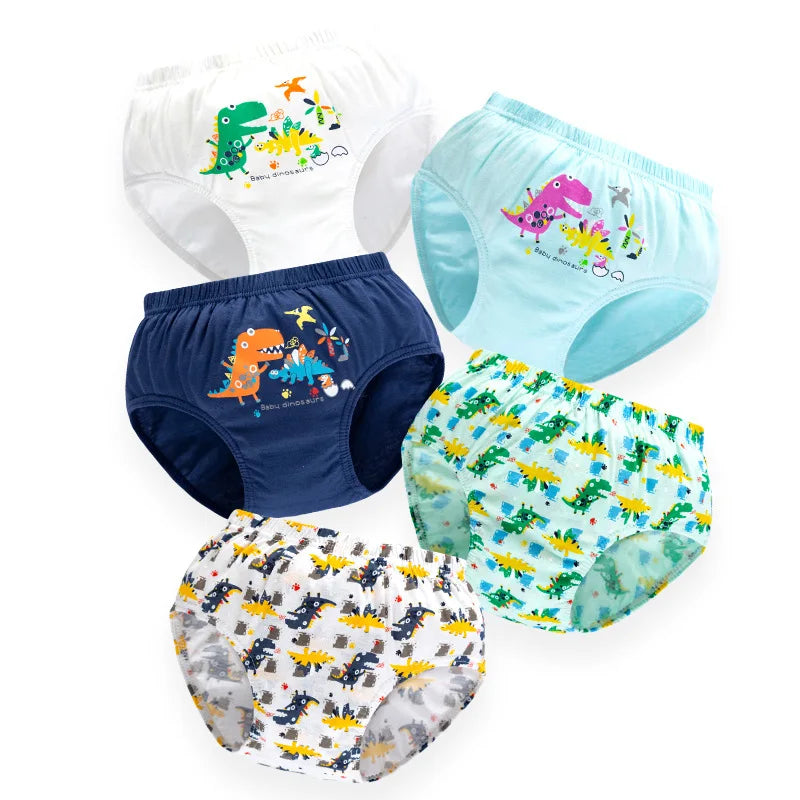 3 Pcs Children Underwear Cotton Kids Dinosaur Cartoon panties Breathable Soft Boys Briefs Boxers 2-14 Years Old Boys Panties