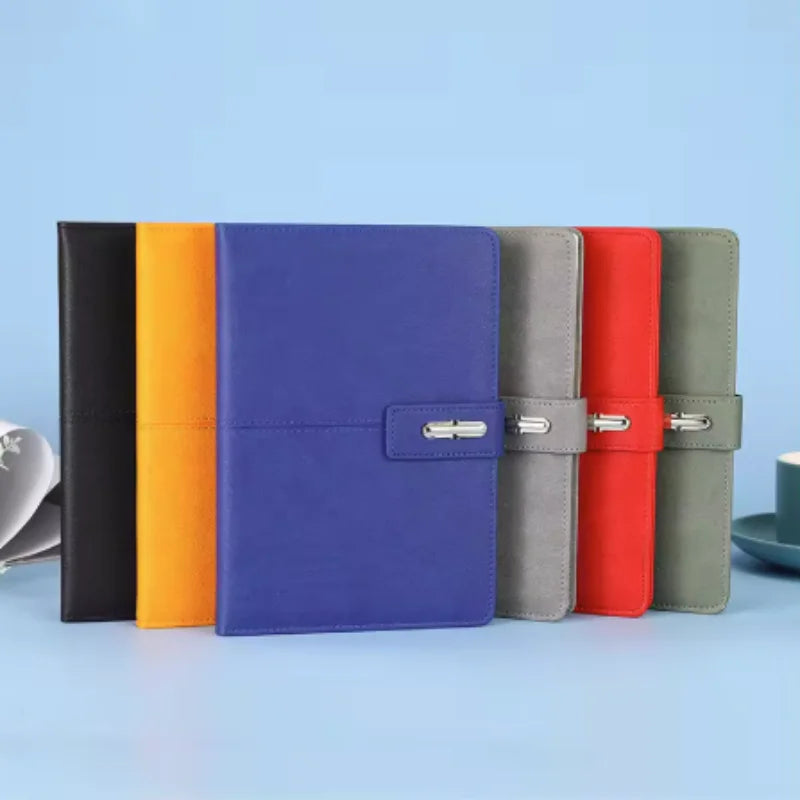 Vintage A5 Leather Notebook with Personalized Soft Cover Journal for Business Meetings College Life Ideal Gift Box Set