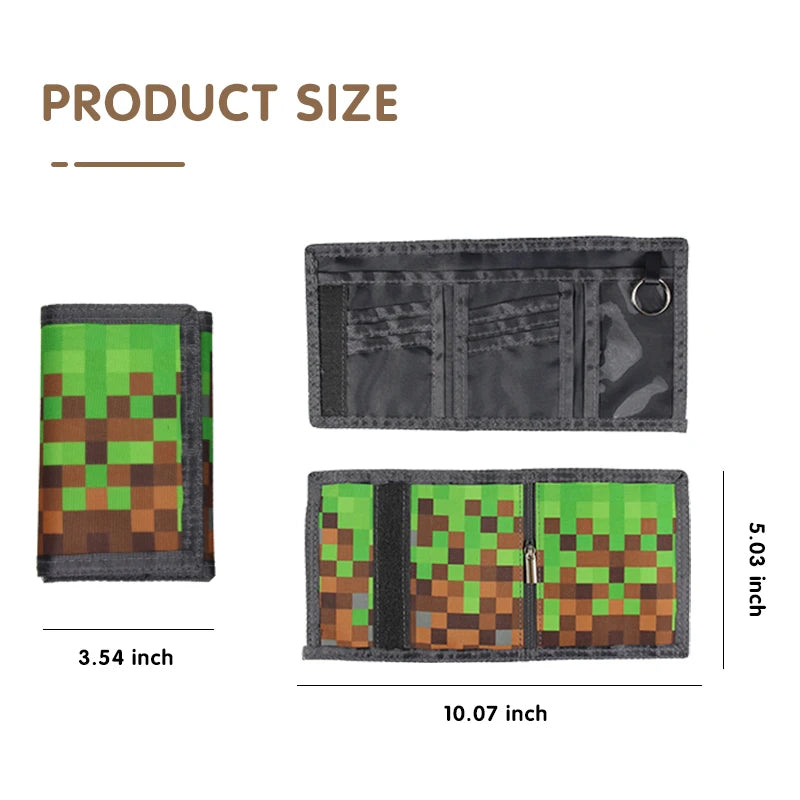 Childrens Wallet ,Foldable Canvas Coin Purse Primary ,School Student Card Bag, Multifunctional Wallet ,Student Cartoon Money Cli
