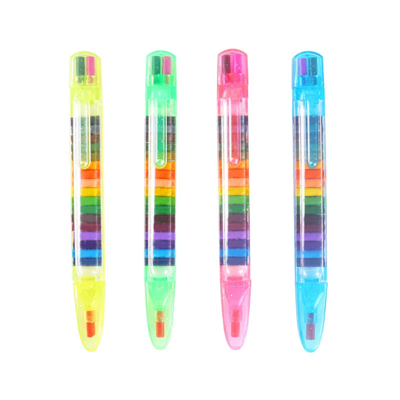 1Pcs Creative 20 Colors Crayon Student Drawing Color Pencil Multicolor Art Kawaii Writing Pen for Kids Gift School Stationery