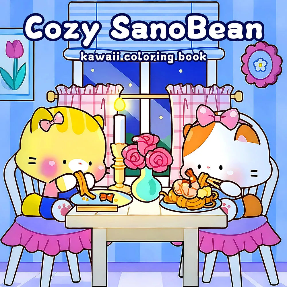 COZY BESTIES: Coloring Book for Adults And Kids Featuring Cute Cozy Daily Activities for Relaxation DIY Painting Drawing Gift