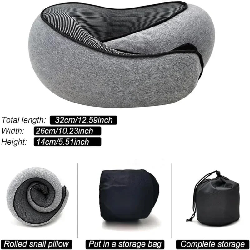 Memory Foam Neck Pillow Cervical Vertebra Travel Portable Noon Break Aircraft U Type Of Pillow Sleep Camping Pillow Carry Bag