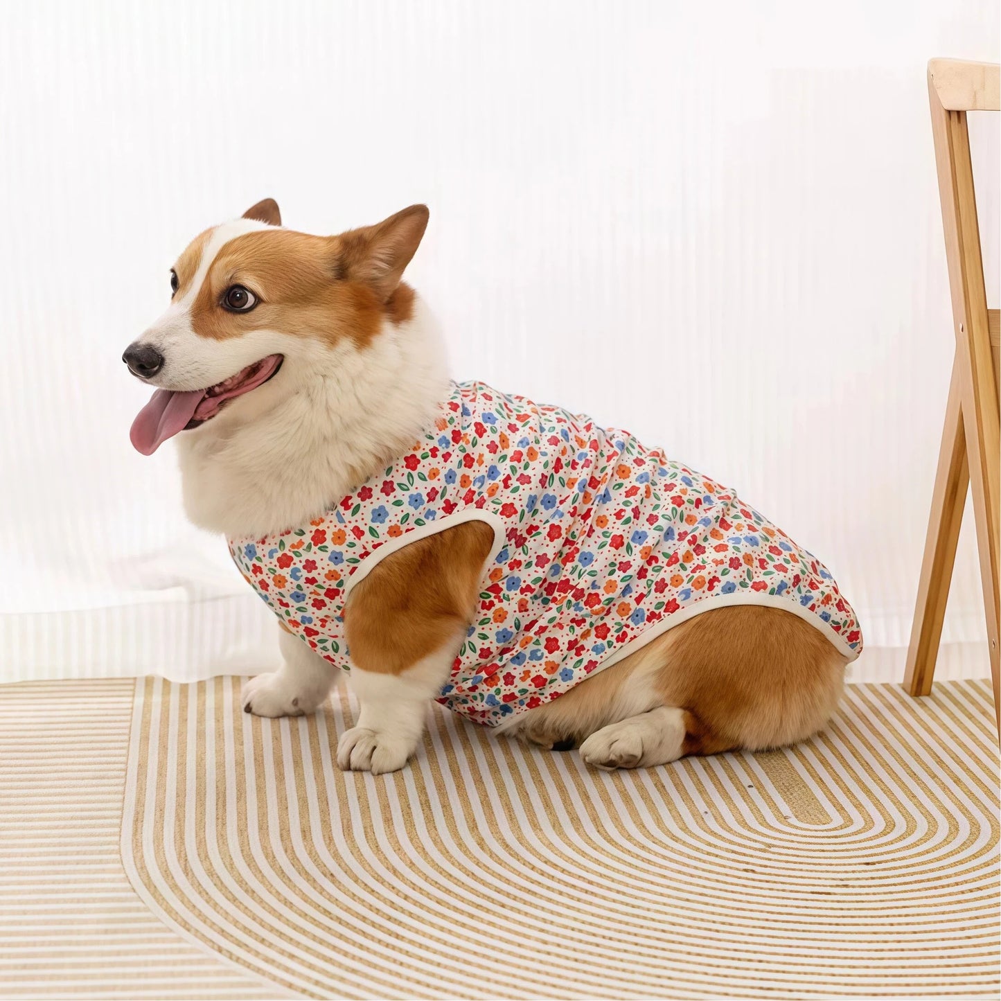 Cooling Summer Pet Dog Vest Cartoon Soft Cat Clothing Summer Casual Shirts Small Medium Large Dogs Puppy French Bulldog Clothes