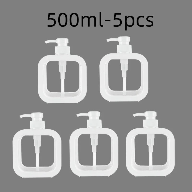 300/500ml Bathroom Soap Dispensers Refillable Lotion Shampoo Shower Gel Holder Portable Travel Dispenser Empty Bath Pump Bottle