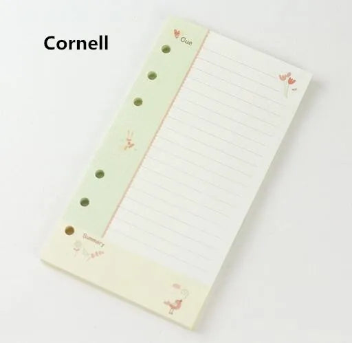 2026Colored A5 A6 Loose Leaf Notebook Refill Spiral Binder Inner Page Weekly Monthly To Do Line Dot Grid Inside Paper Stationery