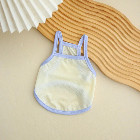 Pet Summer Breathable Ice Silk Cooling Strap Dog Cool and Comfortable Cool Clothes Solid Color Simple Dog Clothes