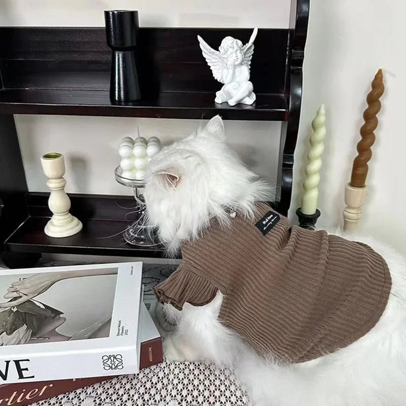 Fashion Pet Spring/Summer Flying Sleeve Vest Dog Cat Pet Base Shirt Small Dog Teddy T-shirt Puppy Clothes Dog Cooling Vest