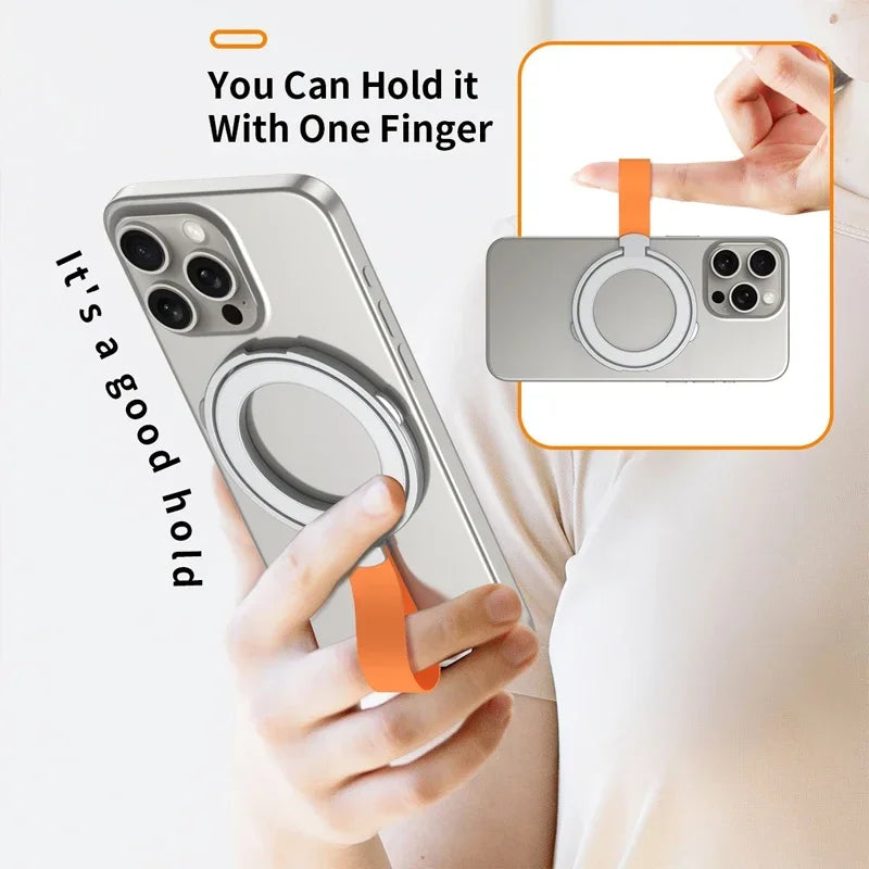 Universal Magnetic Phone Holder For Phone 15 14 13 12 Xiaomi Samsung Stand Grip Finger Ring Car For Magsafe Hand Strap Bracket