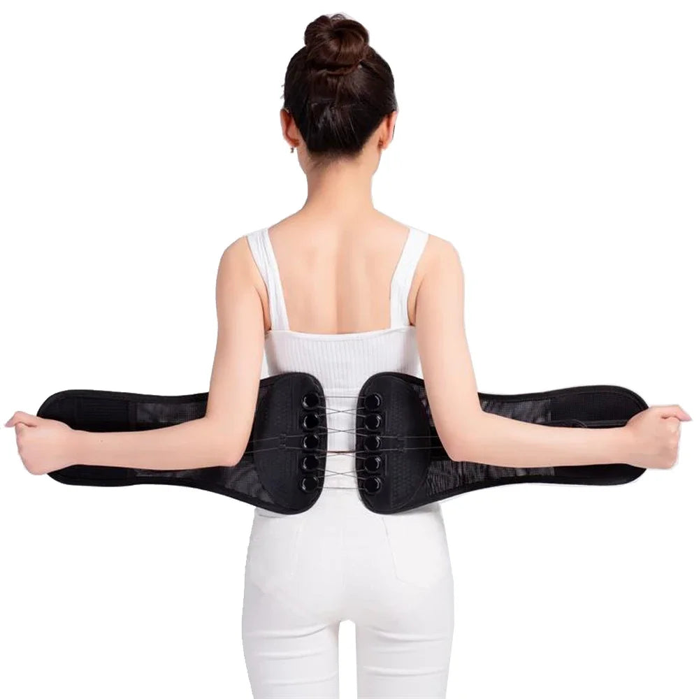 New Double Pull Waist Brace Back Lumbar Support Corset Woman Man Waist Trimmer Belt Injury Muscle Posture Corrector Belt