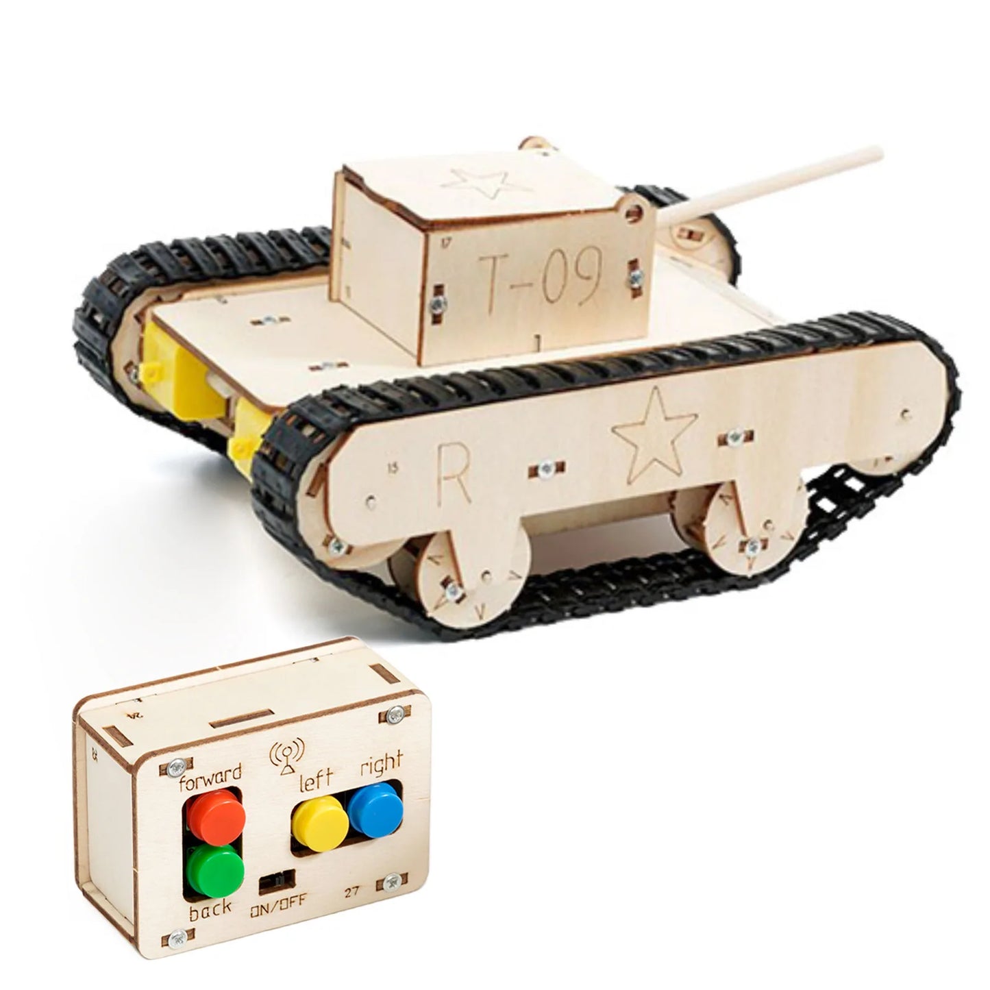 DIY Remote-controlled Swerving Tank Model Science Experimental Tool Kit Educational Toys Small Production for School Kids