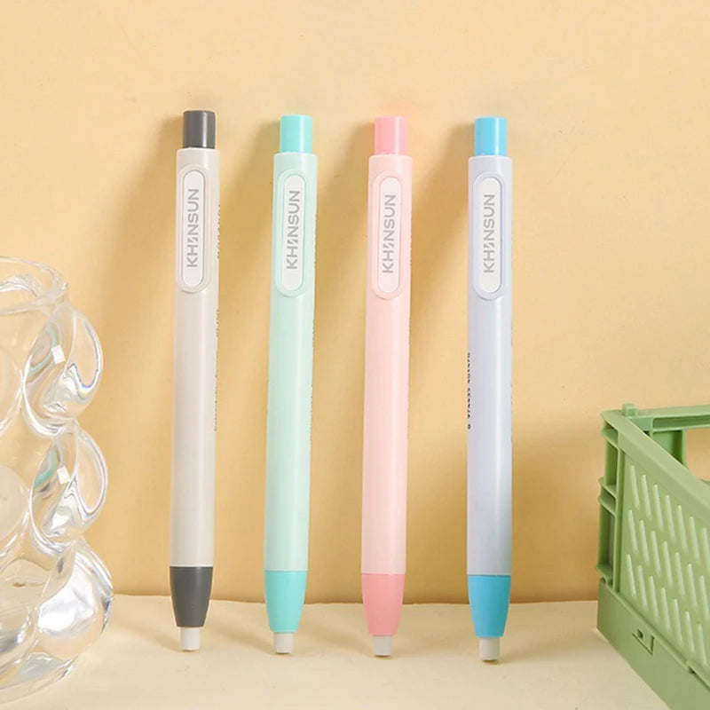 Press Eraser Pen with Replaceable Core Retractable and Pushable Art Eraser for Students and Children Stationery Supplies