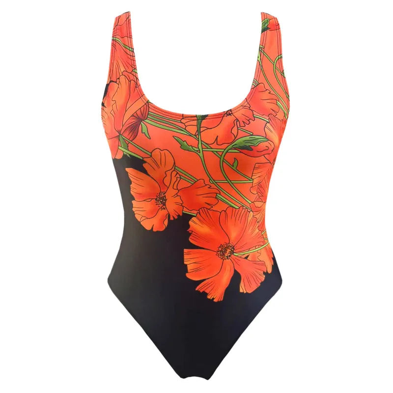 Summer Print Sexy One Piece Swimsuits Closed Women Swimwear Push Up Swimming Wear Body Bathing Suits Beachwear Pool Bather 2025