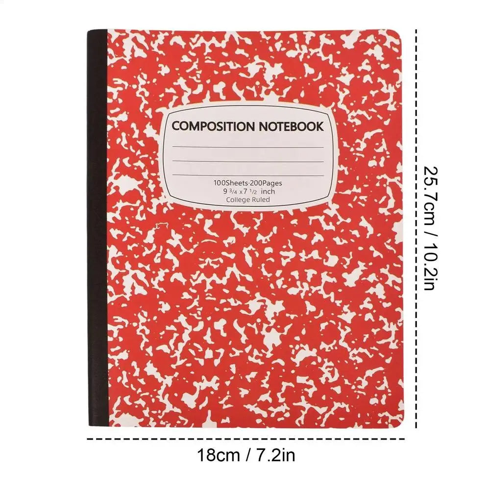 Composition Notebook College Ruled 100 Sheets Abstract Marble Cover Thick Paper 10.2x7.2in Lined Paper Notebook For School