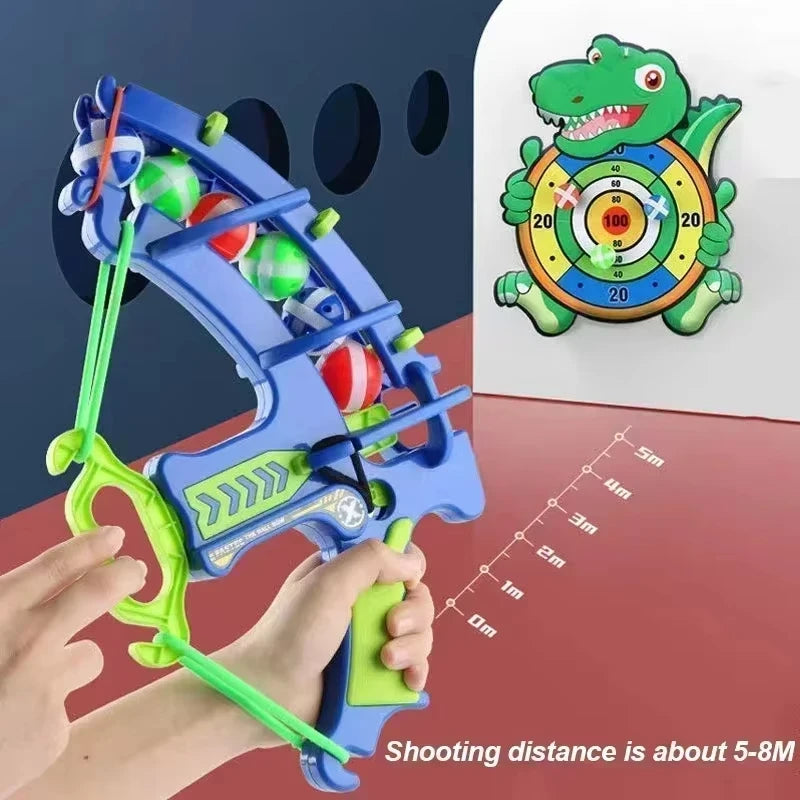 Montessori Throw Sport Slingshot Target Sticky Ball Dartboard Animal Dinosaur Sports Toys Indoor Outdoor Educational Game