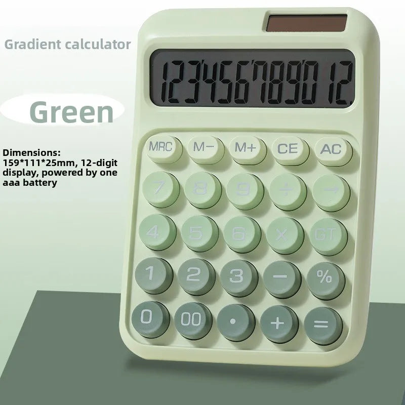 Dopamine Style Calculator Solar Dual Power Financial Accounting Calculator for Office Ladies Students Exam Office Supplies