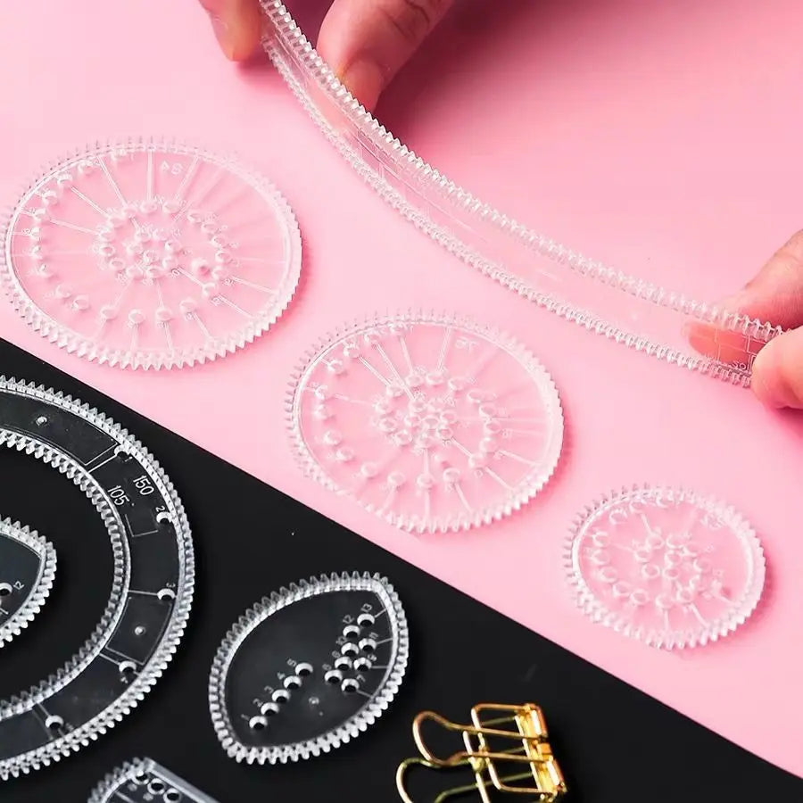 Creative Spirograph Drawing Toy Set Geometry Gear Stencil DIY Art Craft Painting Template Educational Learning Gift for Kids