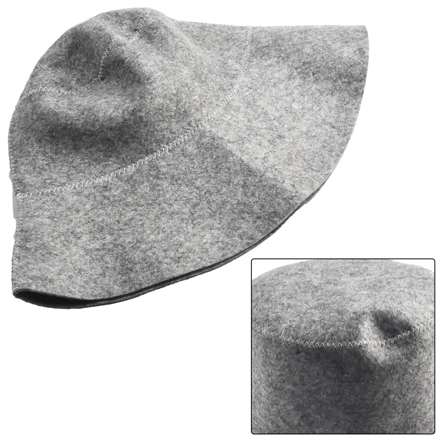 Felt Sauna Hat Anti Heat Russian Cap Thicken Wool Felt Shower Cap Hair Turban For Bath House Head Protection Drop