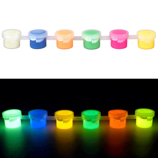 6Colors Acrylic Fluorescent Paint Glow In Dark DIY Painting Art Materials Arts Crafts Painting Tool DIY Graffiti Acrylic Pigment