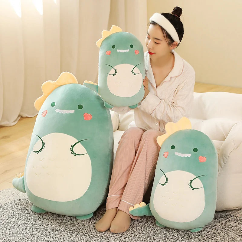 45/60CM Squishy Toy Kawaii Animal Fat Dinosaur Shiba Inu Dog Pillow Plush Toys Cute Rabbit Doll Girls Bed Sleeping Cushion