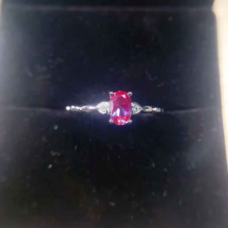 2024 New S925 Sterling Silver New Jewelry Natural Alexander Women's Ring Adjustable Silver Ring Gift