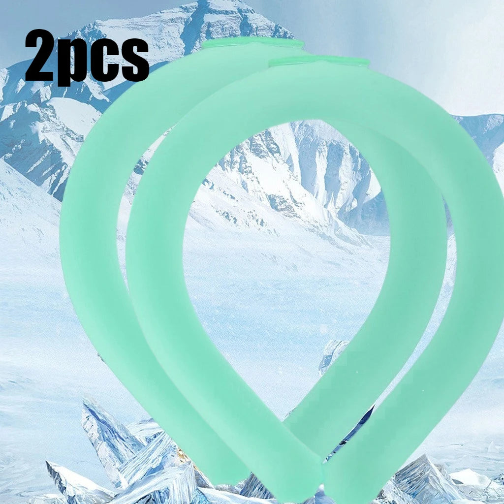 Summer Neck Cooling Ring Portable Reusable Neck Massager Cool Neck Ring Sunstroke Prevention Fitness Fishing Cycling Travel Ice