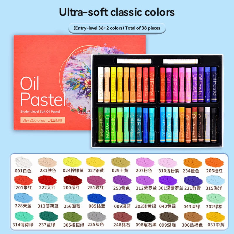 Artist Soft Oil Pastel Set 24/36/48 Colors Professional Painting Drawing Graffiti Art Crayons Washable Non Toxic Oil Paint Stick