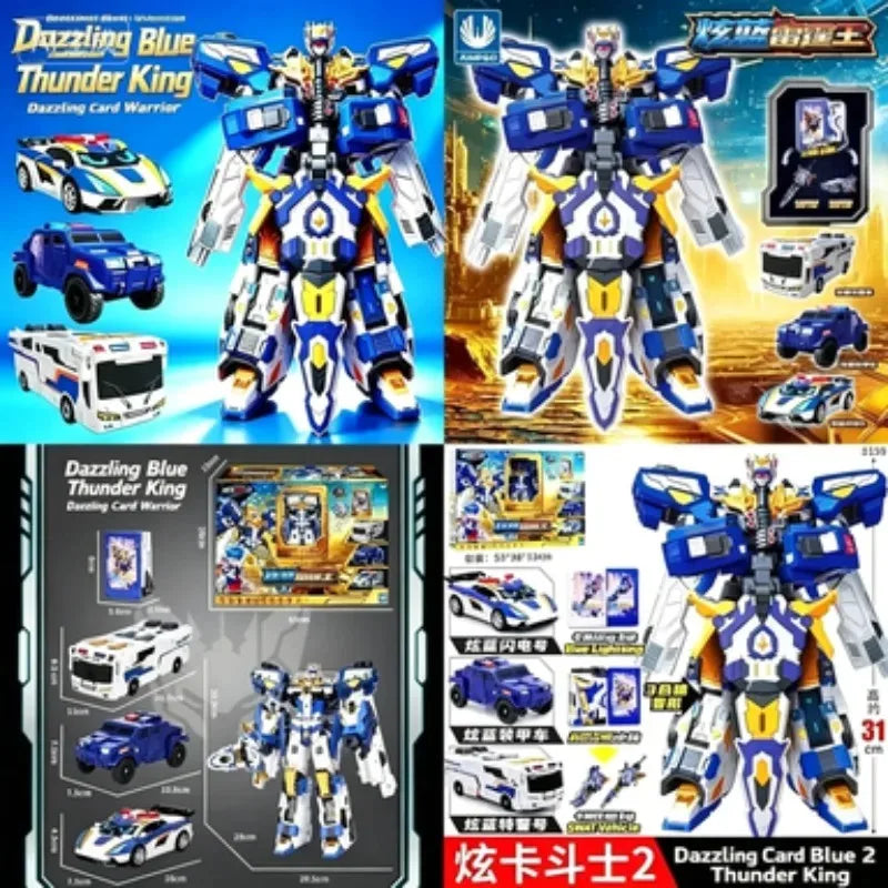 Gao Xuan Card Fighter 2 Dazzling Blue Thunder King Integrated Transformation Robot Season 2 Toy Mecha King