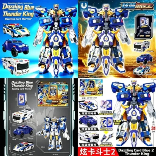 Gao Xuan Card Fighter 2 Dazzling Blue Thunder King Integrated Transformation Robot Season 2 Toy Mecha King