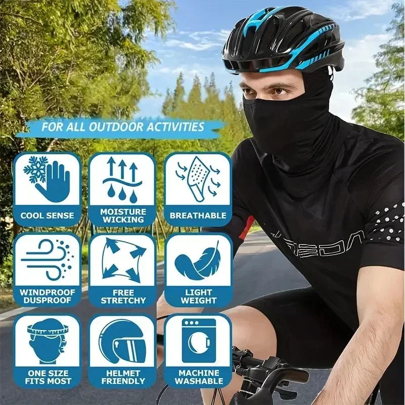 Summer 360 Degree Lightweight Cooling Hood Sun Protection Shroud Mask for Outdoor Activities Fishing Surfing Cycling Hiking