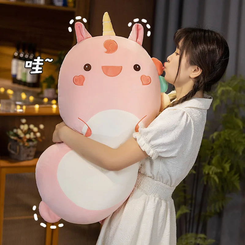 Squishy Toy Kawaii Animal Fat Dinosaur Shiba Inu Dog Pillow Plush Toys Cute Rabbit Dolls Bed Sleeping Cushion