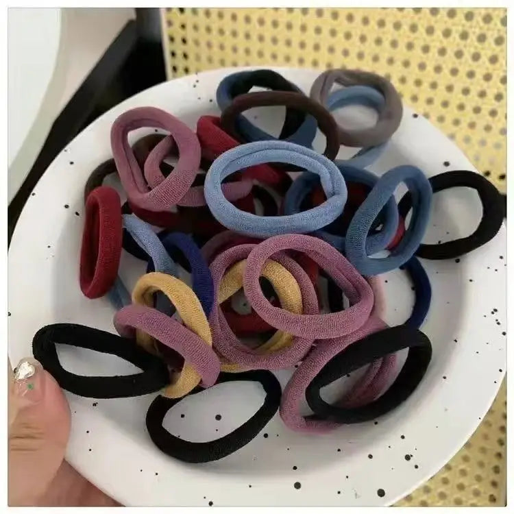 Colorful Ealstic Hair Ties for Girls Ponytail Hold Scrunchie Rubber Band women Fashion Hair Accessories elastic hair bands