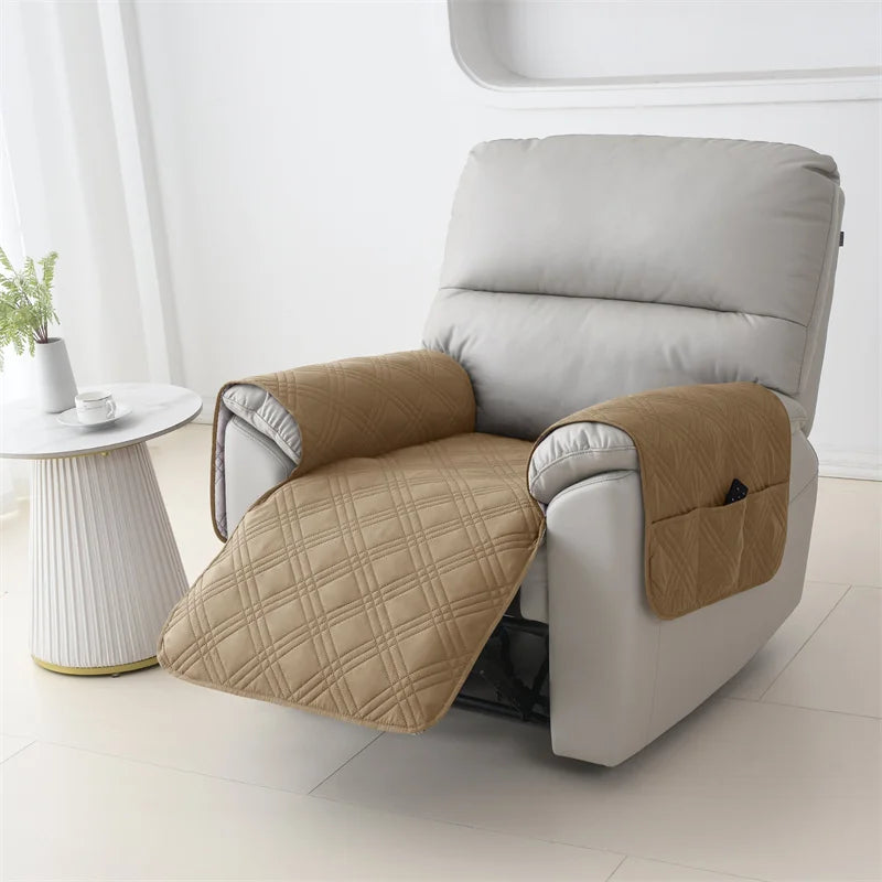 1Seater Quilted Recliner Sofa Seat Cover Dogs Pets Kid Anti-Slip Chair Covers Anti-wear Armchair Cushion Furniture Protector