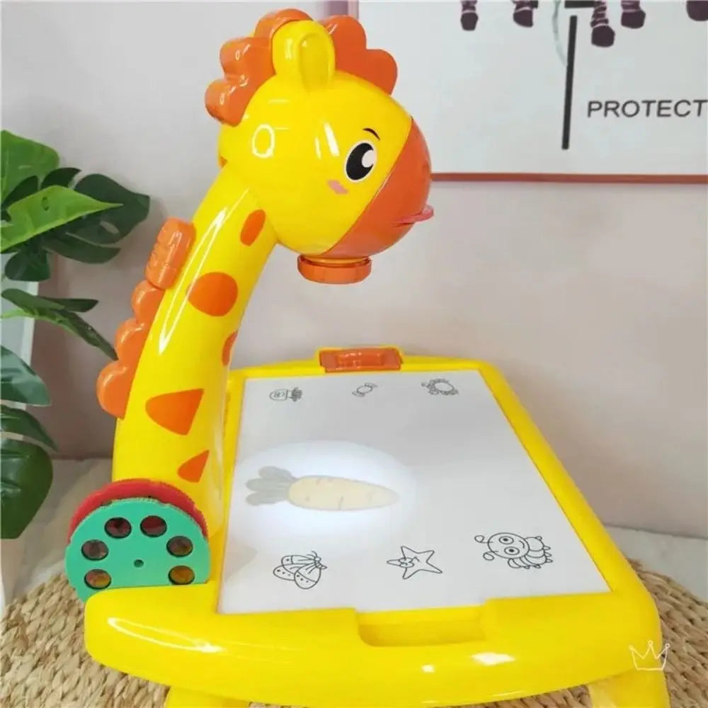 Painting Set Led Projector Drawing Table Giraffe Multifunctional Led Projector Art Drawing Table Toys Hand Writing Painting Desk
