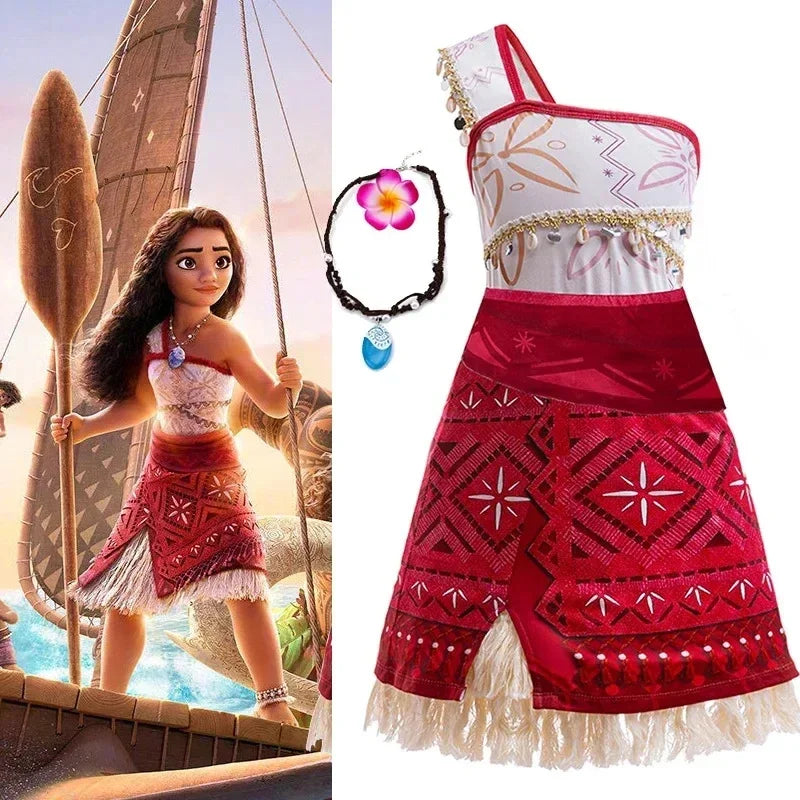 Premium Cosplay Movie2 Dress Halloween Party Adventure Costume Girl Princess Fancy Clothes ren Vaiana Pet Pig Outfit