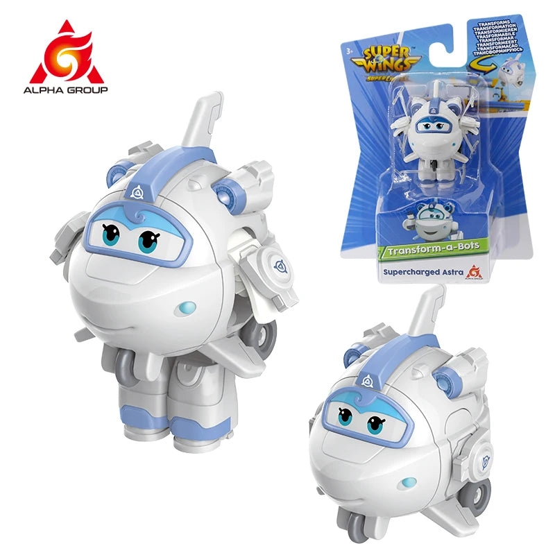 Super Wings Mini Dizzy Transform Robot to Plane in 3 Steps 2 Inches Deformation Action Figures 2Modes Transforming Kid Toy