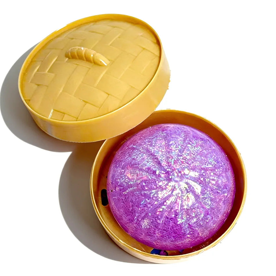 New 1-12pcs Glitter Dumpling Glitter Dumpling Squishy with Box Dumplings Sensory Squeeze Toy for Stress Relief